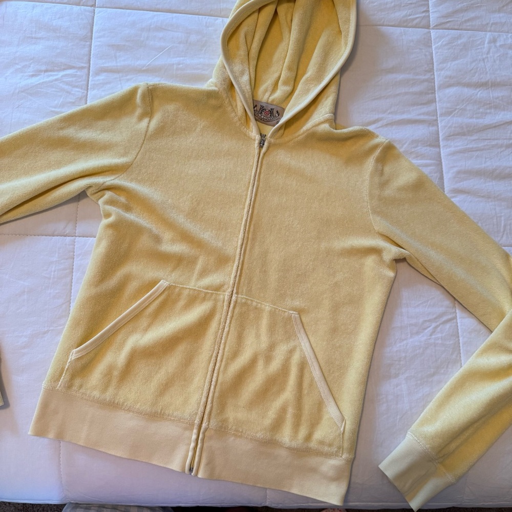 Juicy Couture Light Yellow Terry Hoodie